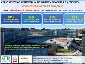CORSO IN TECNICO AMBIENTALE IN BIOSICUREZZA INDOOR (A.T.T.A./AETERE’S)